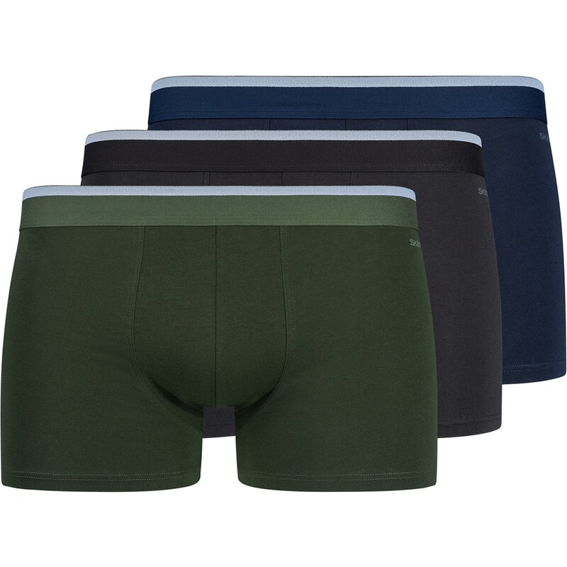 Skiny Boxerky tmavě modrá / zelená / černá
