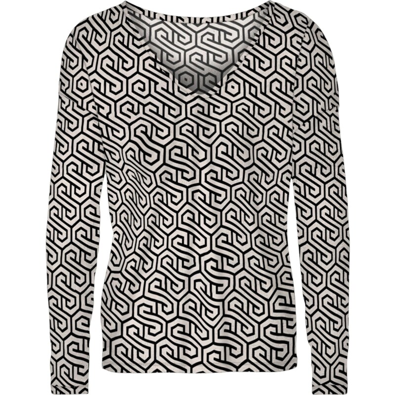 VERO MODA Halenka VMMERVE béžová / černá 102308463