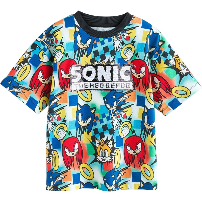 Next Tričko Sonic modrá / červená / černá / bílá