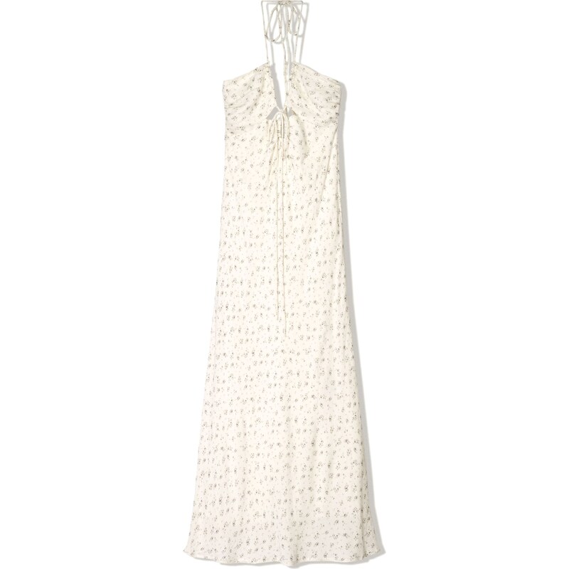 Bershka Letní šaty antracitová / offwhite
