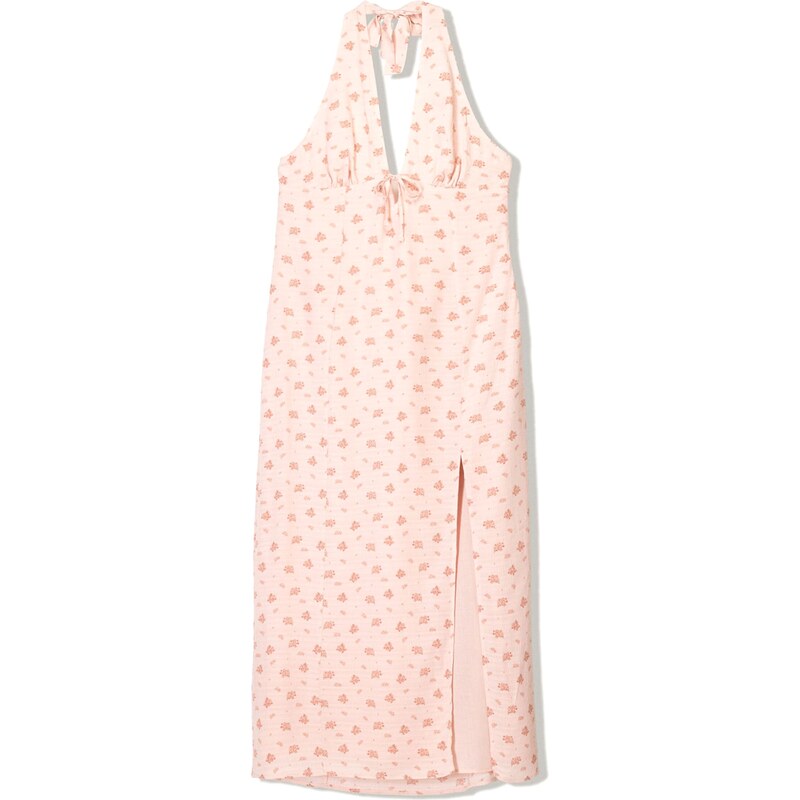 Bershka Letní šaty žlutá / zelená / pink / růžová