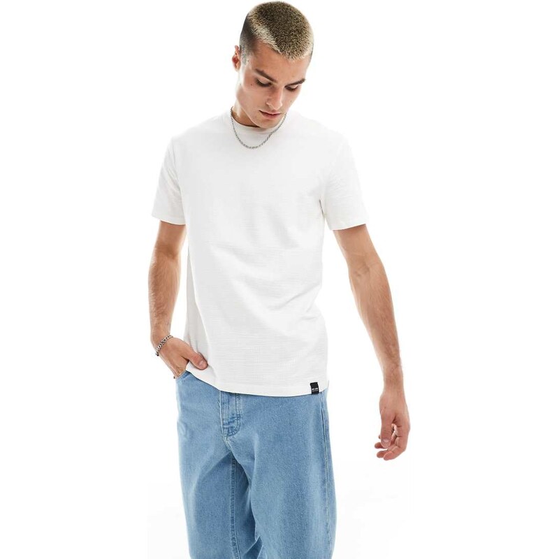 ONLY & SONS short sleeve waffle t-shirt co-ord in white