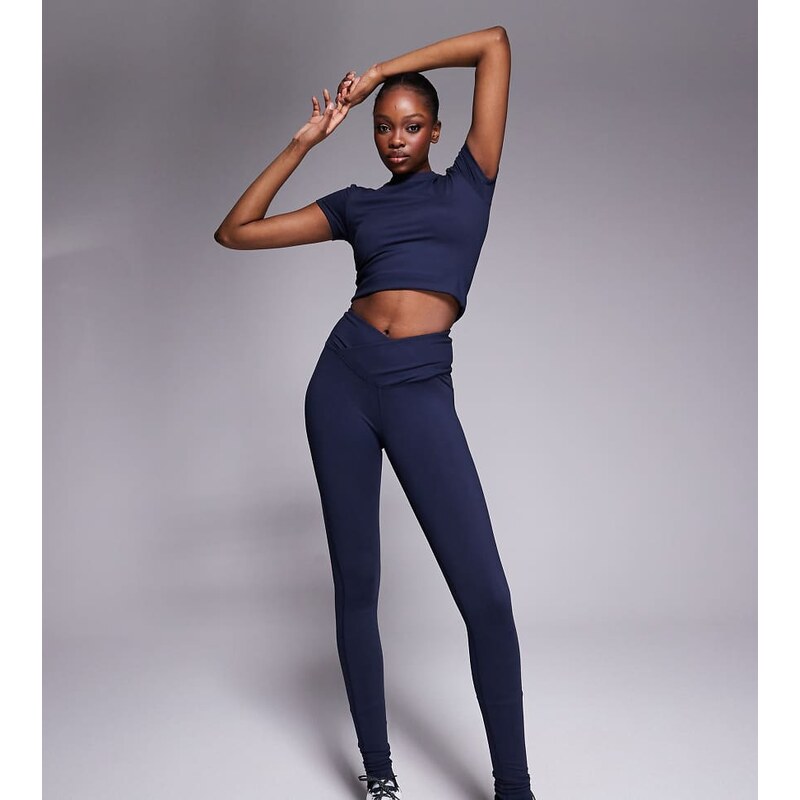 4505 Tall Icon soft touch wrap waist yoga legging in midnight navy 105597833