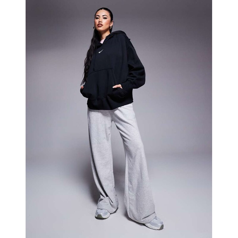 Nike Phoenix Fleece over-oversized hoodie in black