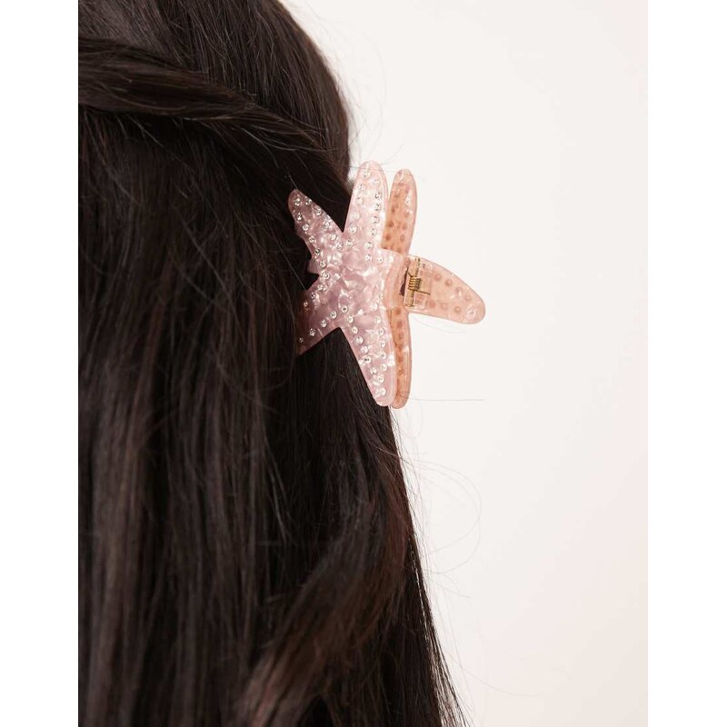 Accessorize starfish hair claw in pink 105933128