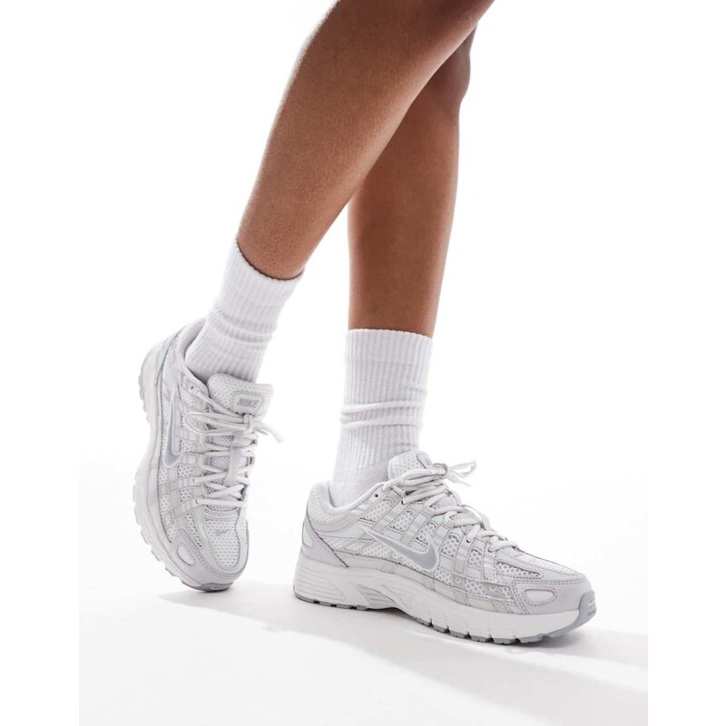 Nike P-6000 unisex trainers in white and grey 112588355