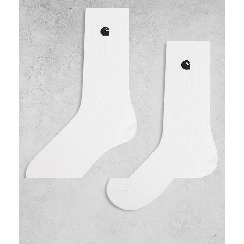 Carhartt WIP madison 2 pack socks in white