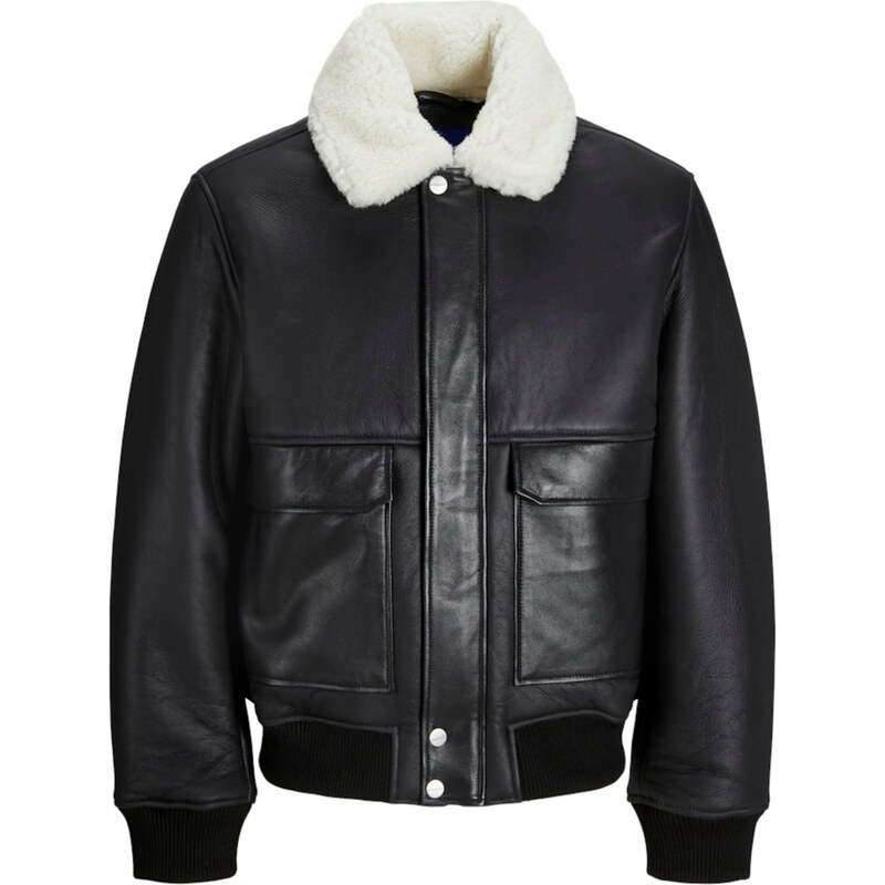 JACK & JONES Přechodná bunda JORMargate černá / bílá