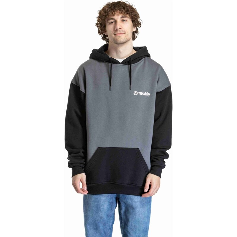 Meatfly unisex mikina Fry Black / Grey | Černá