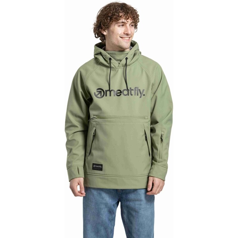 Meatfly pánská softshell bunda Jax Olive / Black | Zelená