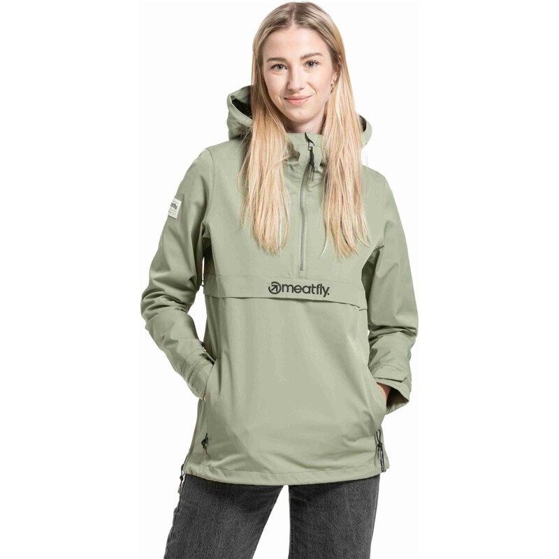 Meatfly dámská street bunda Kalle Olive / Black Logo | Zelená