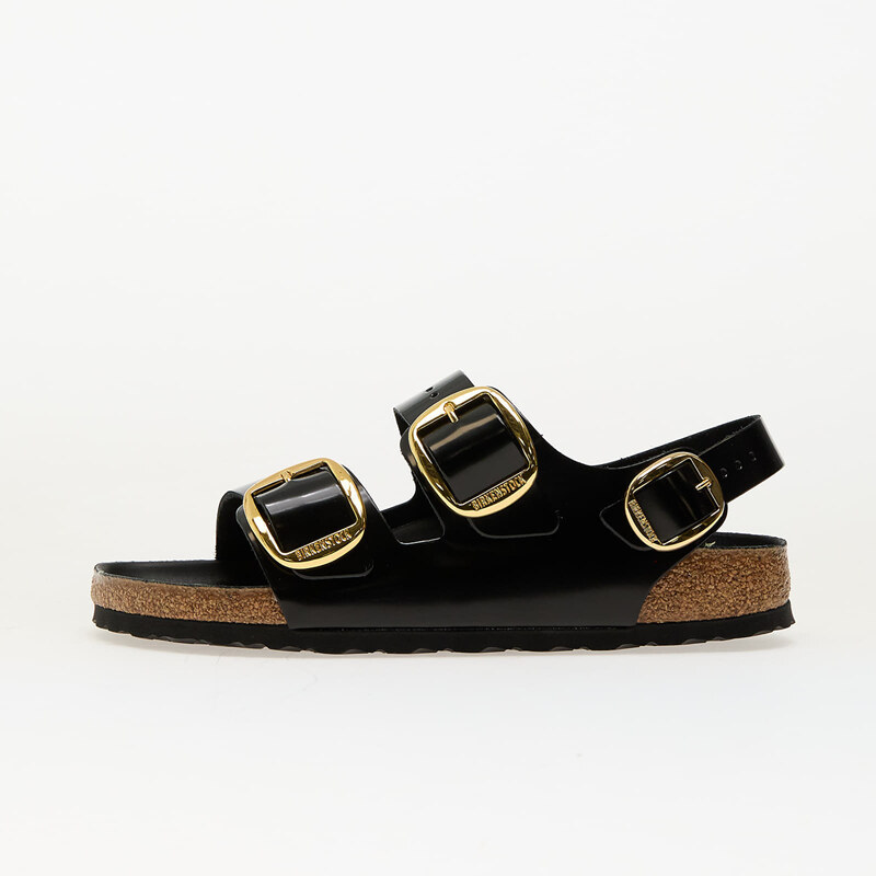Birkenstock Milano Big Buckle Natural Leather Patent High-Shine