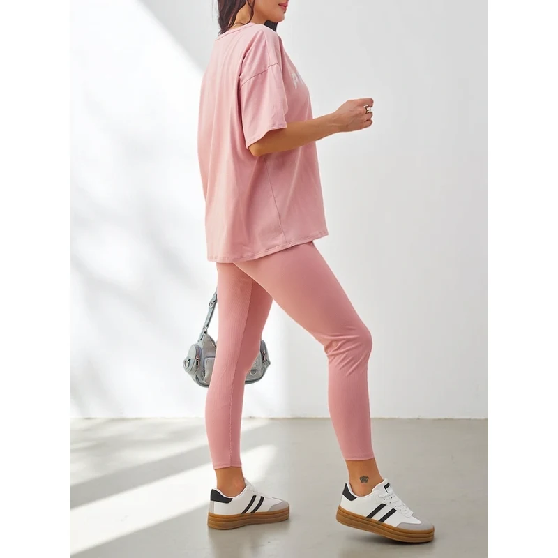 Resti Cotton womens set with short sleeves and leggings