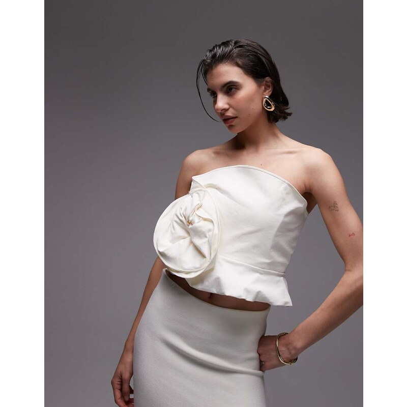 Mango structured 3D floral print in ivory-White 105626852
