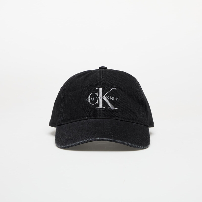 Kšiltovka Calvin Klein Jeans Monologo Embroidery Cap Black