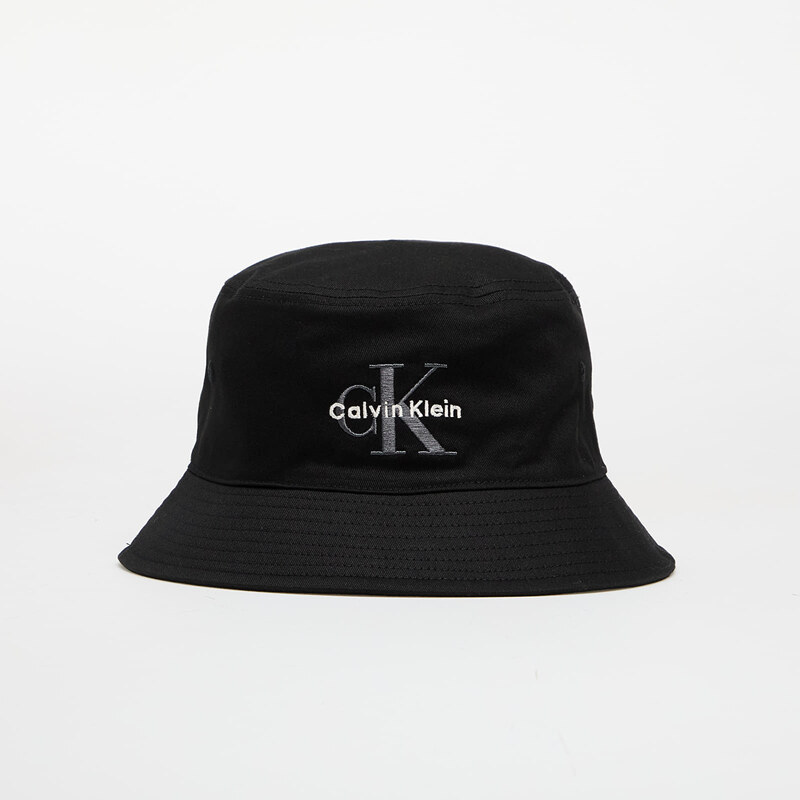 Klobouk Calvin Klein Jeans Monologo Embroidery Bucket Black