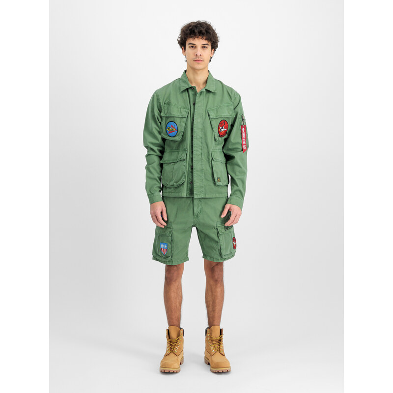 Alpha Industries blůza Field Jacket Flying Tigers Overshirt zelená 108187645