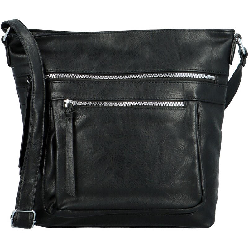 Amalia Trendy dámská koženková crossbody kabelka Zeta, černá 110815505