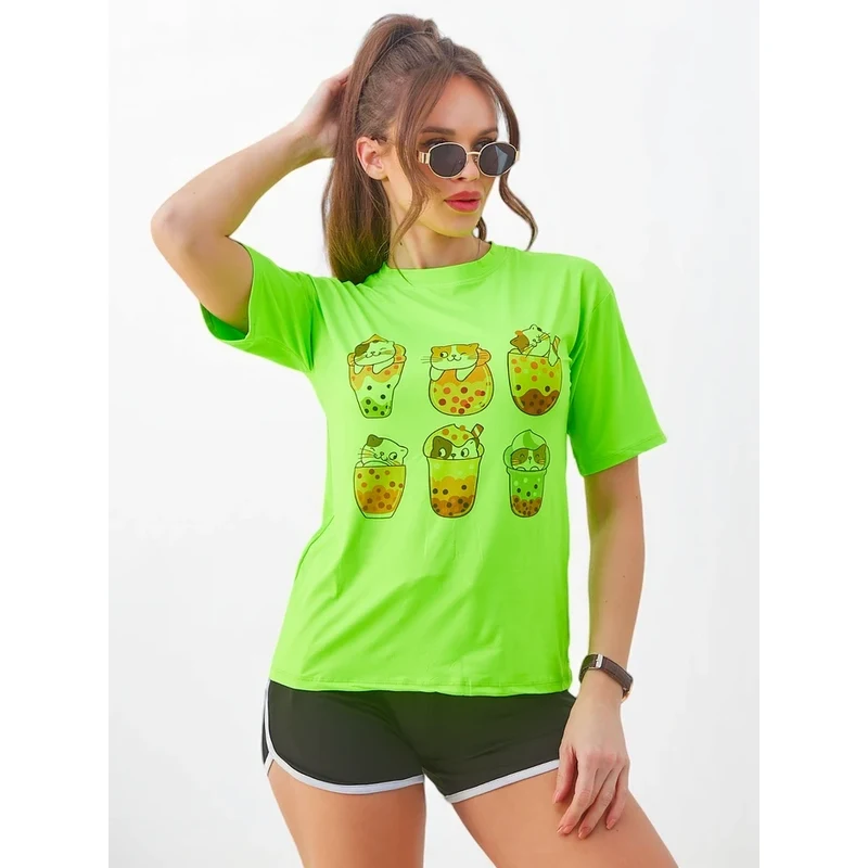 Resti Womens sports set with t-shirt and shorts Kitty Cat 108963529