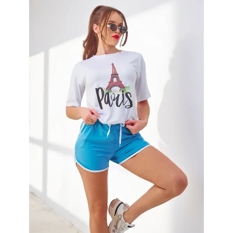 Resti Womens sports set with a t-shirt and shorts Paris