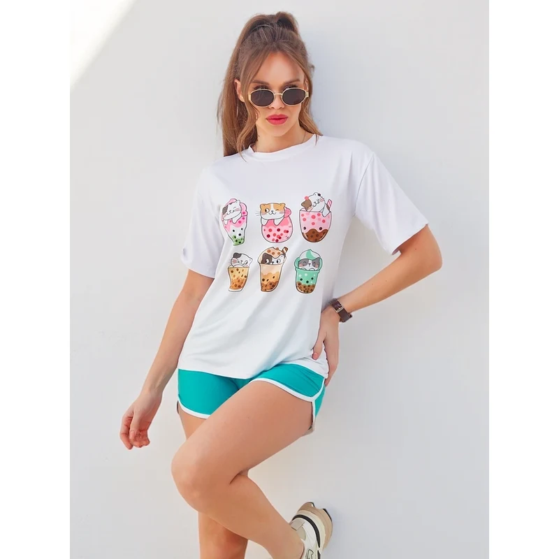 Resti Womens sports set with t-shirt and shorts Kitty Cat 108963530