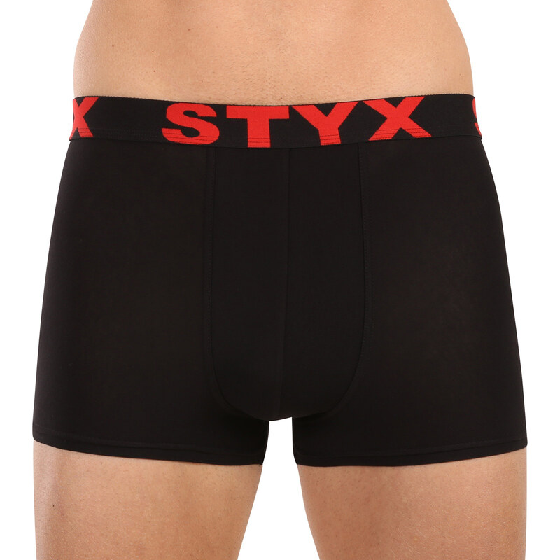 Pánské boxerky Styx sportovní guma černé (G4960)