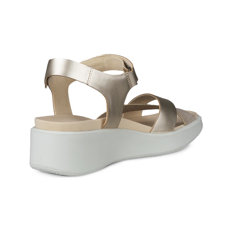 Sandály na klínku – elegance s každým krokem ECCO 27332301688 zlatá
