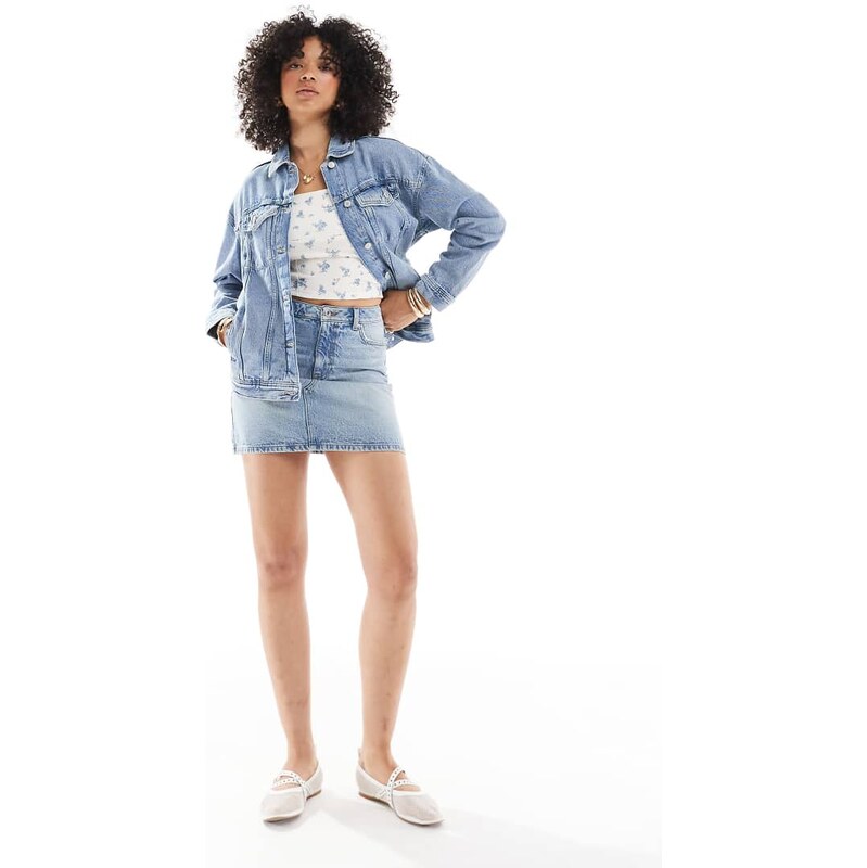 New Look denim mini skirt in blue