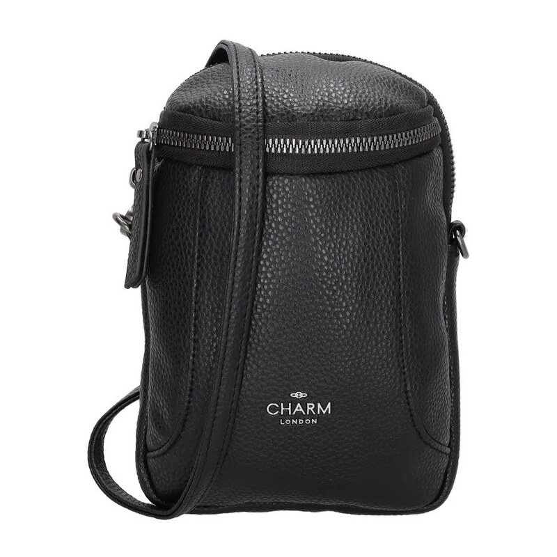 Charm London Černá elegantní kožená kabelka na mobil „Belleza“ 105829844