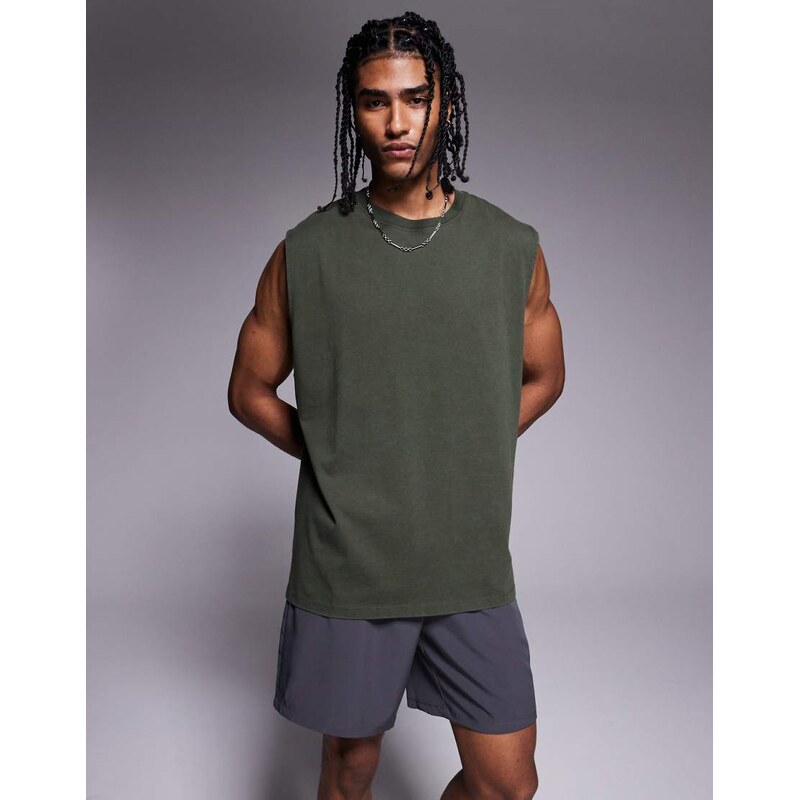 4505 Icon cotton oversized pump training tank with quick dry finish in 107999363