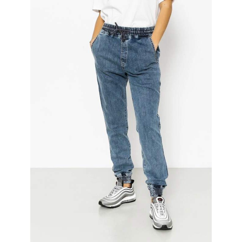 Kalhoty Diamante Wear Rm Jogger Jeans - modrá (blue) 105642231