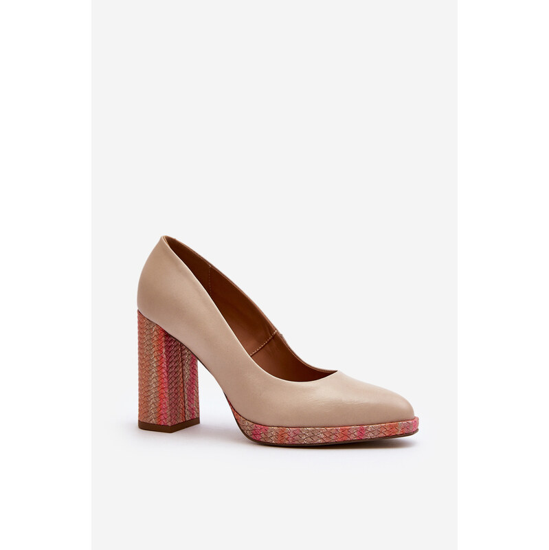 Lodičky Na Podpatku Laura Messi 2746 Beige