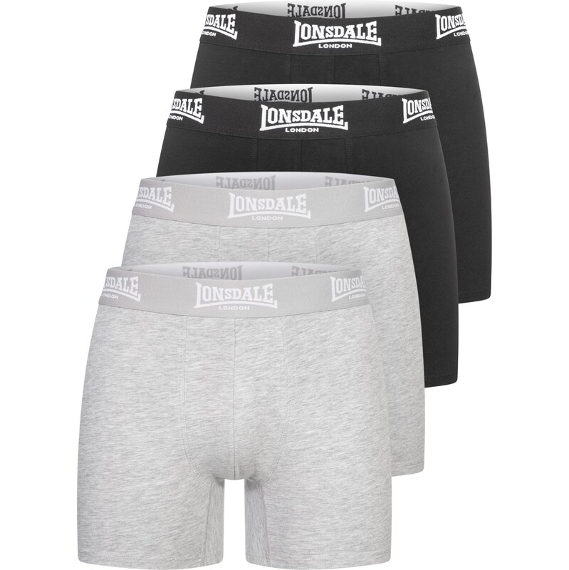 LONSDALE Boxerky šedý melír / černá / bílá