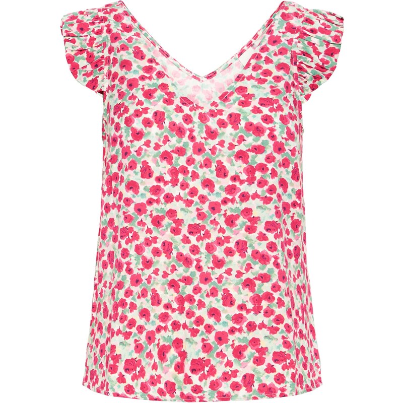 ICHI Top IHAYA zelená / růžová / červená / bílá 105854071