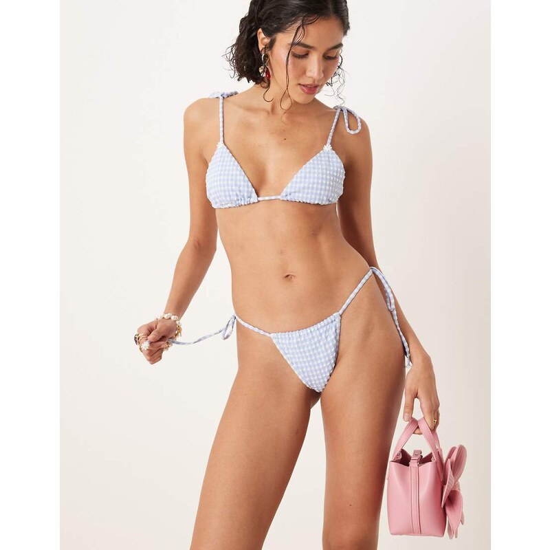 For Love And Lemons For Love & Lemons Bay bikini bottom co-ord in blue 105661561