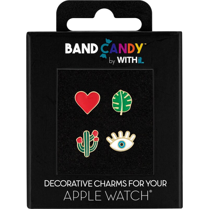 WITHit dámský 4 ozdoby na řemínek Band Candy srdce list oko a kaktus 105665919