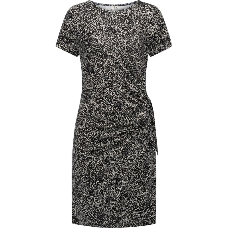 Ragwear Šaty 'Knotta' černá / bílá