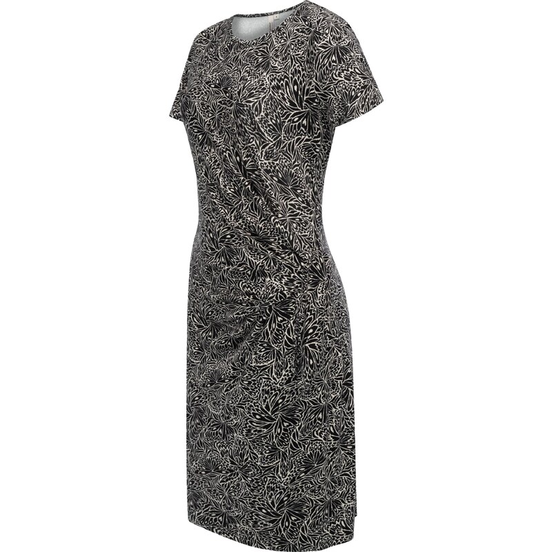 Ragwear Šaty 'Knotta' černá / bílá