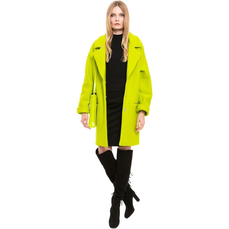 Simple - Kabát - žluto-zelená