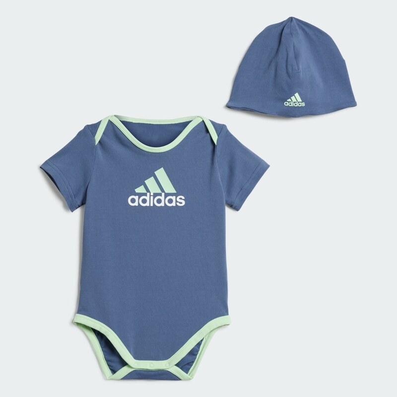 Adidas Dárková sada Essentials Big Logo Bodysuit and Beanie Kids