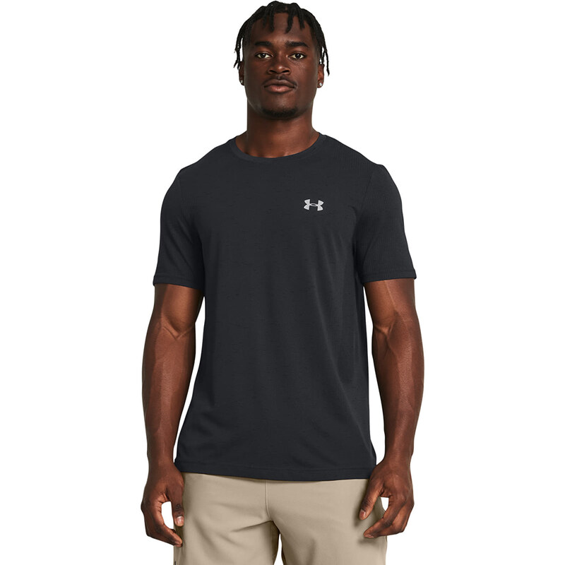 Tričko Under Armour Vanish Seamless SS Tee Black/ Mod Gray M