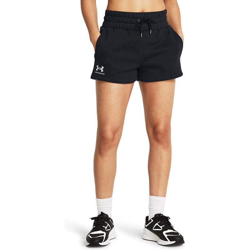 Šortky Under Armour Icon Fleece Boxer Short Black/ White XS