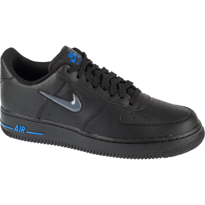 Černé kožené tenisky Nike Air Force 1 Low Jewel Černá