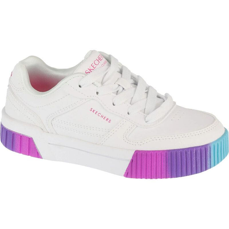 Bílé stylové tenisky s barevnými detaily Skechers Jade Bílá