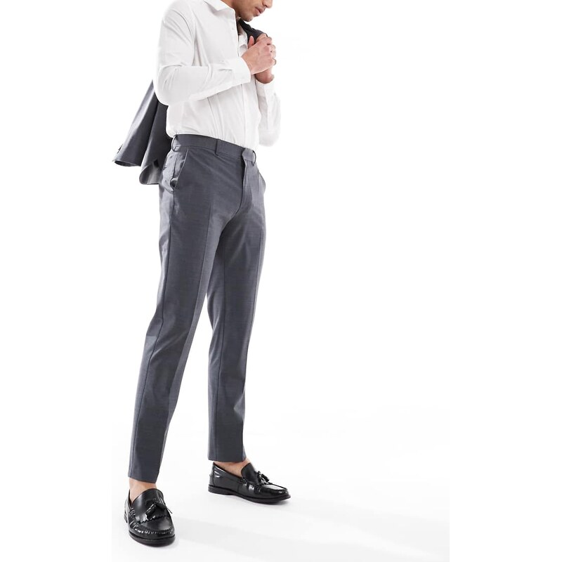 ASOS DESIGN washable slim suit trousers with lightweight worsted