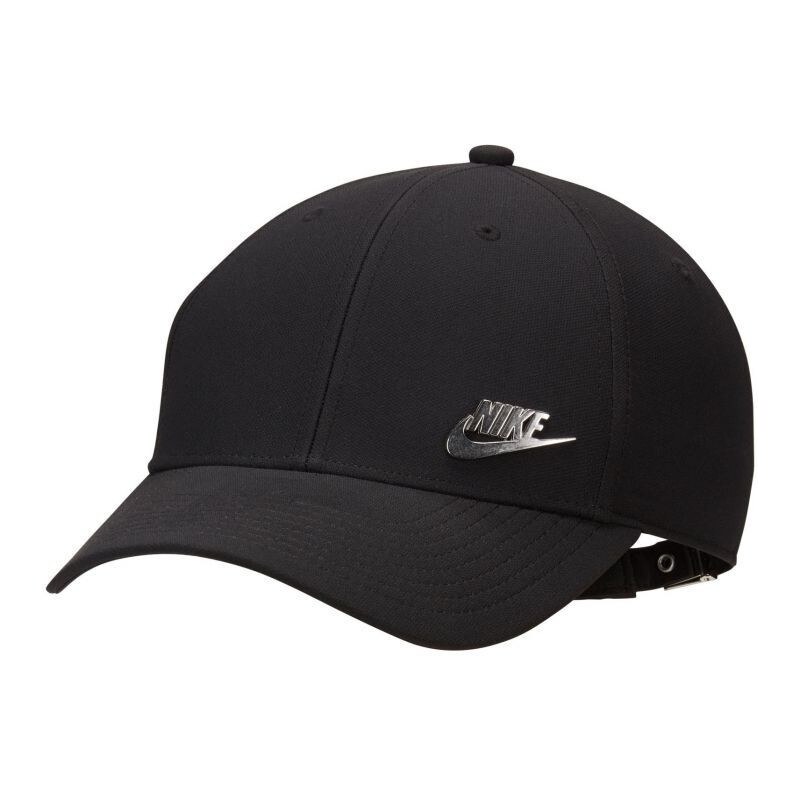 Nike Dri-FIT Club Structured Metal Logo Cap BLACK/METALLIC