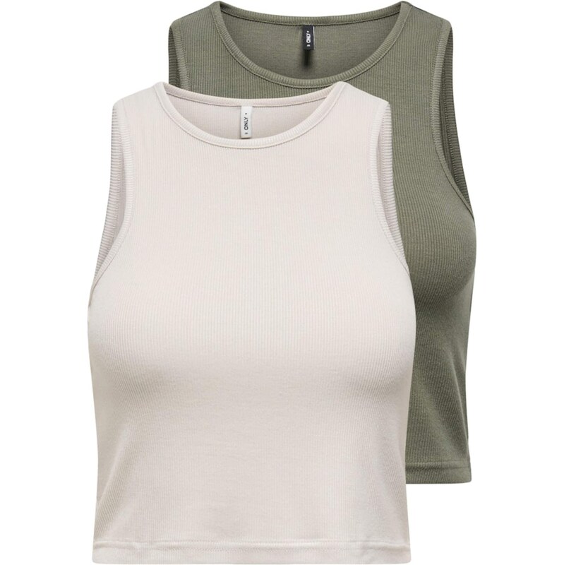 ONLY Top ONLBelia světle béžová / olivová 105738575
