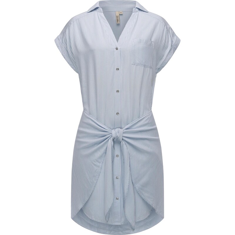 Ragwear Košilové šaty 'Bahaya' světlemodrá / bílá