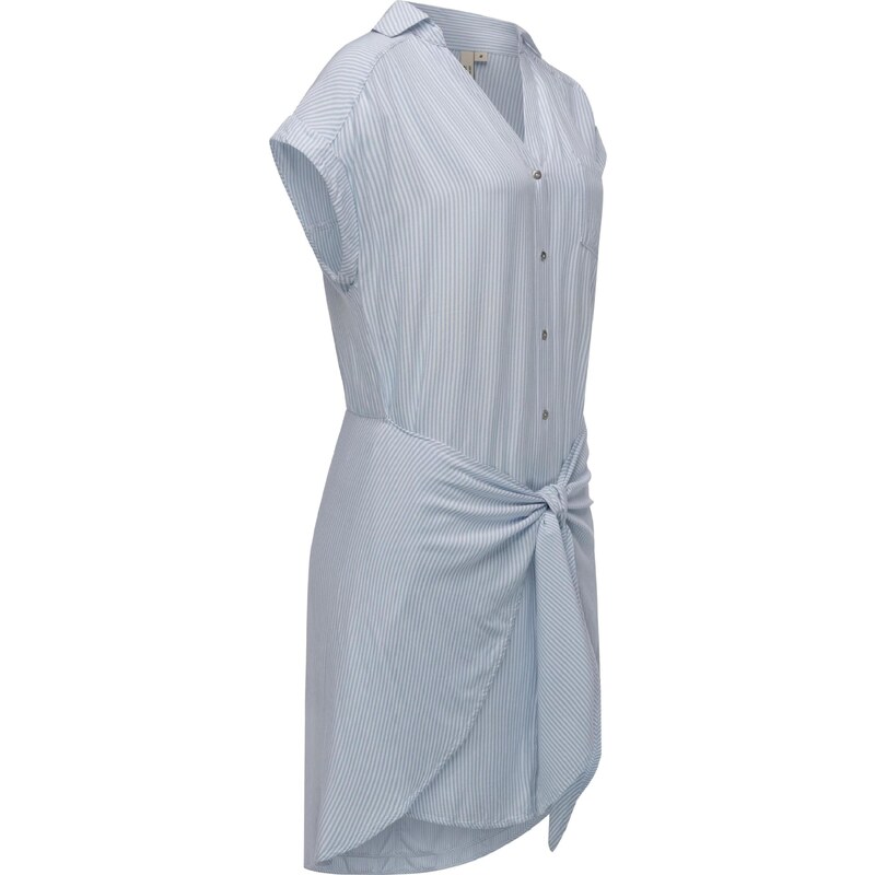 Ragwear Košilové šaty 'Bahaya' světlemodrá / bílá
