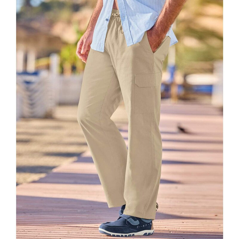 Béžové volnočasové kapsáče Atlas For Men Béžová